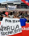 Banner afișat de fanii Stelei înaiinte de LASK - FCSB. Foto: AS47