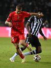 Fază de la PAOK - FCSB 0-1: duel Bîrligea - Baba Foto: Imago