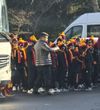 Toți băieții cu masca lui Osimhen la Florya Foto: GOLAZO.ro