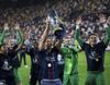 Ilya Zabarnyi a sărbătorit cucerirea Supercupei Europei cu PSG chiar dacă nu a jucat Foto: Imago
