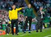 Antrenorul lui Kairat în prim-plan, alături de cunoscutul manager al lui Celtic, Brendan Rodgers Foto: Imago