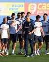 Lucescu și „tricolorii”, la antremamentul de la Mogoșoaia Foto: Sport Pictures