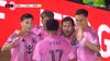 Primul gol marcat de Lionel Messi în Inter Miami - Nashville, 4-0. Foto: Captură X/@MenInBlazers