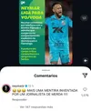 Comentariu lăsat de Neymar/ Foto: captura ecran