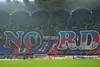 Scenografia galeriei lui FCSB, din derby-ul cu Rapid (FOTO: GOLAZO.ro)