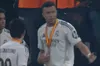 Mbappe le-a făcut un semn colegilor săi de echipă după meciul Barcelona - Real Madrid 3-2. Foto: Captură „X”