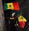Steagul Senegalului, la Paris, pe 18 ianuarie, după victoria naționalei la Cupa Africii Foto: Imago