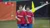 David Miculescu înscrie în meciul FCSB - UTA. Foto: Captură Prima Sport