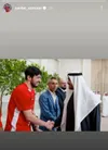 Sardar Azmoun și Mohammed bin Rashid Al Maktoum. Foto: News.ro