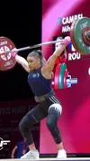 Mihaela Cambei, record european la stilul smuls (FOTO: captură video Facebook @ European Weightlifting Federation)