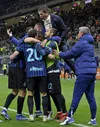 Chivu, fericit după al doilea gol al lui Calhanoglu la 3-2 cu Como, în returul semifinalelor Cupei Italiei. Foto: Imago