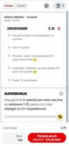 Biletul Zilei XBets.ro  Atletico Madrid vs Arsenal - Superpariu în   cotă 3.75