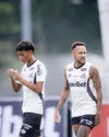 Robinho Jr. și Neymar în timpul unui antrenament Santos - Foto: Raul Baretta/Santos FC