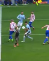 Ionuț Radu, paradă spectaculoasă în meciul Atletico Madrid - Celta Vigo 0-1. Foto: Captură „X”, @LaLiga