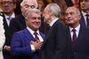 Perez și Laporta nu păreau dușmani pe 26 octombrie 2025, înainte de Real - Barcelona 2-1, în LaLiga. Nici când plănuiau împreună crearea Superligii Europei. Foto: Imago