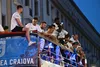 Jucătorii Craiovei au plecat din Piața Mihai Viteazul / foto: Raed Krishan/GOLAZO.ro