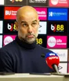 Pep Guardiola, la conferința ce a urmat după egalul cu Bournemouth (1-1). Foto: Imago