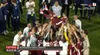 Discursul lui Deac, pe gazon, alături de familie / foto: capturi Prima Sport