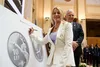 Nadia Comăneci, la evenimentul organizat la Banca Națională a României. Foto: Raed Krishan/GOLAZO.ro