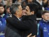 Luis Enrique și Mikel Arteta. În semifinala CL de anul trecut, PSG a învins-o pe Arsenal cu 3-1 tur-retur. Foto: Imago