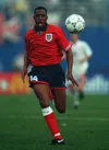 Ian Wright, în 1993, în tricoul naționalei Angliei. Foto: Imago
