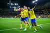 Isak (dreapta), Gyokeres (nr. 17) și colegii lor, la 5-1 cu Tunisia, în primul meci al Suediei la acest Mondial. Foto: Imago