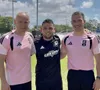 Kovacs (dreapta), împreună cu Marciniak (stânga), la reunirea arbitrilor la Miami, înaintea Mondialului. Foto: FIFA