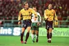 Eric Roy (stânga), la Marseille, alături de Dugarry, în sezonul 1998-1999. Foto: Imago