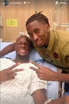 Ismael Kone și Moise Bombito, la spital. Foto: InstaStory
