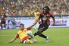 Elie Wahi (dreapta), în tricoul lui Nice, într-un meci jucat în Ligue 1. Foto: Imago