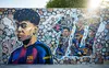 Pictura murală a lui Yamal. Foto: fcbarcelona.com