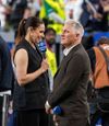 Schweinsterger și moderatoarea ARD Esther Sedlaczek, la Mondial. Foto: Imago