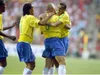 CM 2002. Cei trei R ai Braziliei: Ronaldo (centru), Rivaldo (dreapta) și Ronaldinho. Foto: Imago