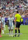 Messi s-a luat de arbitrul Joao Pinheiro, în Argentina - Elveția 3-1 (foto: X)
