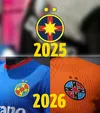 Cum arată noile tricouri ale lui FCSB      FOTO   Numele și numărul echipamentului principal sunt   în culorile rivalei  + Model inedit pentru al doilea