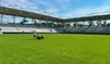Cum arată gazonul de pe stadionul „Arcul de Triumf”. Foto: Facebook/Complexul Sportiv Național "Arcul de Triumf"