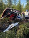 Mașina condusă de Ogier, după accident (foto: marekonthestage/Instagram)