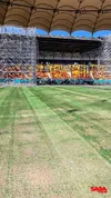 Gazonul de pe Arena Națională, la 3 luni după începerea evenimentelor / foto: capturi TikTok/Saga Festival
