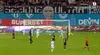 Golul de 2-1 marcat de Mora în meciul Universitatea Craiova - KuPS. Foto: captură Prima Sport 1
