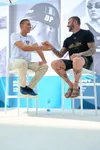 Kyle Chalmers l-a intervievat pe David Popovici (foto: Raed Krishan/GOLAZO.ro)