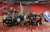 Jucătorii și fanii lui Hapoel Beer-Sheva, după victoria și calificarea de la Belgrad (2-0, după 1-0 în tur). Foto: Imago