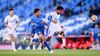 Cristian Perea (în dreapta), într-un meci cu Leipzig din Youth League. Foto: Imago