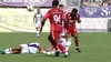 Momentul în care Gabriel Charpentier s-a accidentat în meciul FC Argeș - FC Botoșani. Foto: captură Prima Sport