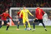 Ianis Hagi, foarte subțire fizic pe 18 noiembrie 2019, la Spania - România 5-0 (preliminariile CE 2020). Era al 10-lea său meci pentru România