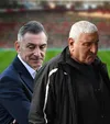 Ilie Dumitrescu (stânga) și Rică Răducanu (dreapta) sunt doi foști mai internaționali români 
