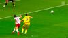 Radu Drăgușin, eliminat în meciul Polonia - România FOTO Captură video DAZN