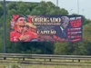 Panourile de susținere pentru Cristiano Ronaldo și mesajele la adresa lui Jorge Jesus. Foto: captură X/@AlNassrTribune