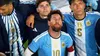 Numele sponsorului AFA, afișat pe cer la retragerea lui Messi / foto: capturi video X/KDC Global