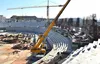 Stadiul lucrărilor la noul stadion din Craiova / Foto: Facebook/Cosmin Vasile