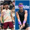 Carlos Alcaraz (US Open 2023) și Rafael Nadal (US Open 2019). Foto: IMAGO / montaj